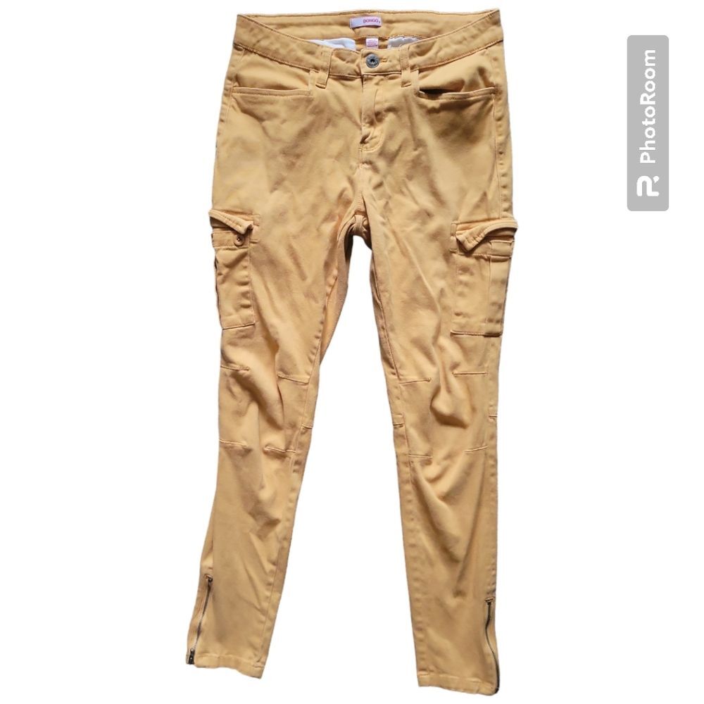 BONGO YELLOW SKINNY CARGO PANTS - 7
